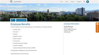 Employee Benefits - City of Spokane, Washington