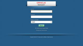 Port Authority Staff access to PeopleSoft - Oracle PeopleSoft Sign-in