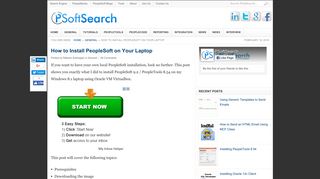 How to Install PeopleSoft on Your Laptop - PSoftSearch