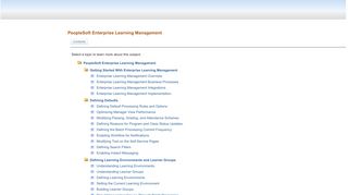 PeopleSoft Enterprise Learning Management - Oracle Docs