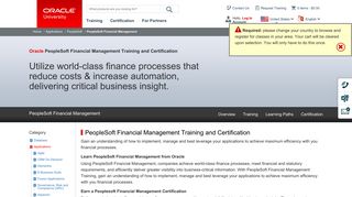PeopleSoft Financial Management Training and Certification | Oracle ...