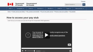 How to access your pay stub - Canada.ca - (www.tpsgc-pwgsc.gc.ca).
