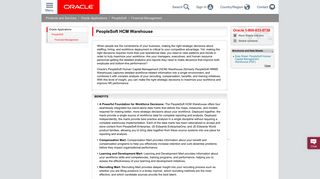 PeopleSoft HCM Warehouse - Oracle