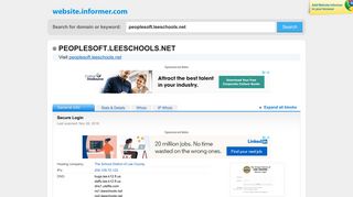 peoplesoft.leeschools.net at WI. Secure Login - Website Informer