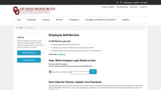 Employee Self-Service - OU Human Resources - University of Oklahoma