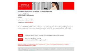 PeopleSoft login page - force User ID to be upper case. - Oracle