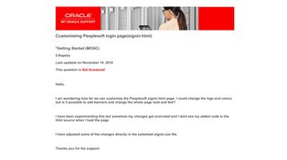 Customiwing Peoplesoft login page(signin.html) - Oracle
