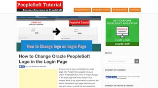How to Change logo on PeopleSoft Login screen | PeopleSoft Tutorial