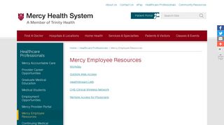 Mercy Employee Resources - Mercy Health System - Nazareth