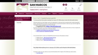 PeopleSoft Paycheck Login (ESS) / Overview - San Marcos School ...