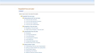 PeopleSoft Time and Labor - Oracle Docs