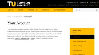 Your Account | Towson University