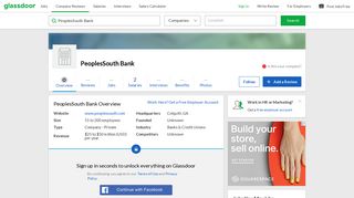Working at PeoplesSouth Bank | Glassdoor