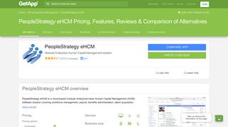 PeopleStrategy eHCM Pricing, Features, Reviews & Comparison of ...