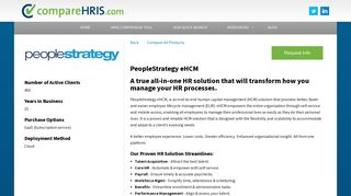 PeopleStrategy eHCM software - Compare HRIS