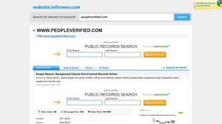 peopleverified.com at WI. People Search, Background Checks And ...