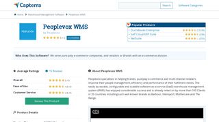 Peoplevox WMS Reviews and Pricing - 2019 - Capterra