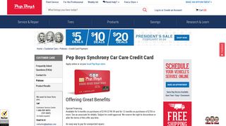 Customer Care Policies | CareCareOne Credit Card Policy| Pep Boys