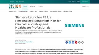 Siemens Launches PEP, a Personalized Education Plan for Clinical ...