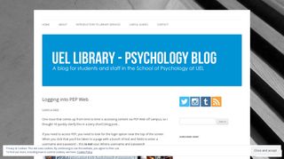 Logging into PEP Web | UEL Library – Psychology Blog