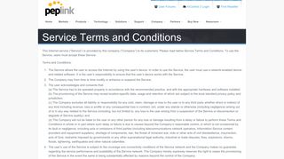 Service Terms and Conditions > Peplink