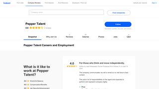 Pepper Talent Careers and Employment | Indeed.com