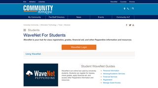 WaveNet For Students | Pepperdine University | Pepperdine Community
