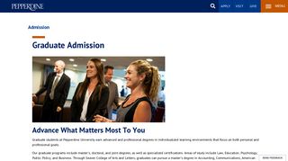 Graduate Admission | Admission & Aid | Pepperdine 2014 Annual ...