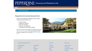 StarRez Portal - Pepperdine University Housing Portal