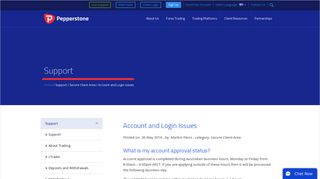 Account and Login Issues - Pepperstone