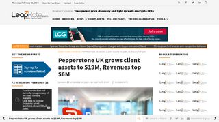 Pepperstone UK grows client assets to $19M, Revenues top $6M