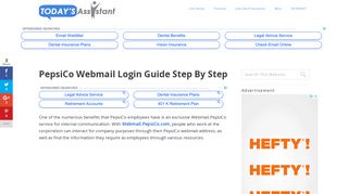 PepsiCo Webmail Login Guide Step by Step | Today's Assistant