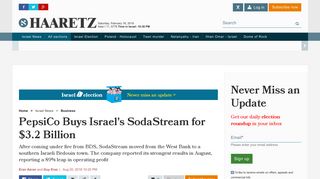 PepsiCo buys Israel's SodaStream for $3.2 billion - Business - Haaretz ...