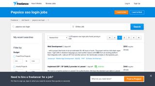 Pepsico sso login Jobs, Employment | Freelancer