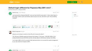 Default login different for Pepwave Max BR1 mini? - Pepwave MAX ...