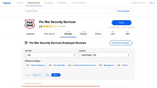 Working at Per Mar Security Services: 303 Reviews | Indeed.com