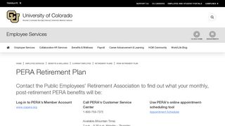 PERA Retirement Plan | University of Colorado