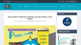 Pera Swipe: Monetize Swiping or Unlocking your phone - Joys of Asia