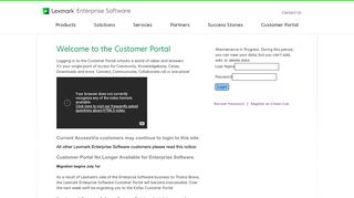 Lexmark Enterprise Software | Customer Portal - Perceptive Software