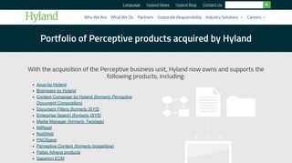 Hyland | Perceptive | Products and Solutions - Hyland Software