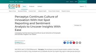 Perceptyx Continues Culture of Innovation With Hot Spot Reporting ...