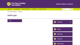 Staff Login | Percy Hedley Foundation
