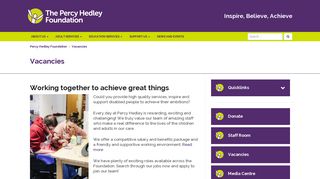 Vacancies | Percy Hedley Foundation