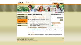 Perdisco: purchase and login