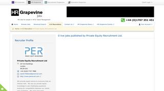 Private Equity Recruitment Ltd - HR Grapevine Jobs - HR Jobs for ...