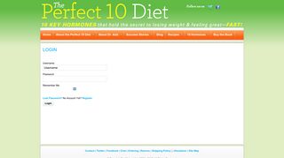 Login | The Perfect 10 Diet
