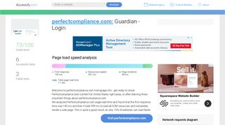 Access perfectcompliance.com. Guardian - Login