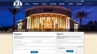 Sign Up/Sign In | ICI Homes