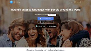 Speaky: Language exchange community