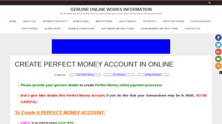 How to create Perfect Money account? - Free data entry
